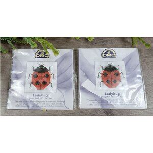 Creative World DMC Ladybug Cross Stitch Kits - Includes Two Kits - NWT